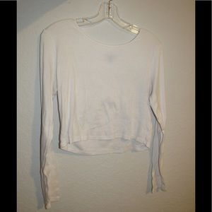 White Long Sleeved Crop Top